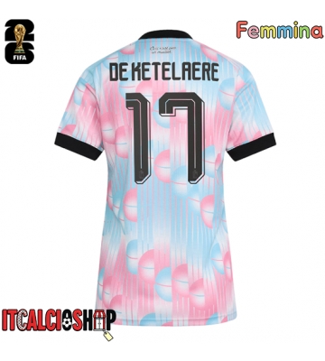 Belgio Charles De Ketelaere #17 Seconda Maglia Femmina Mondiali 2026 Manica Corta